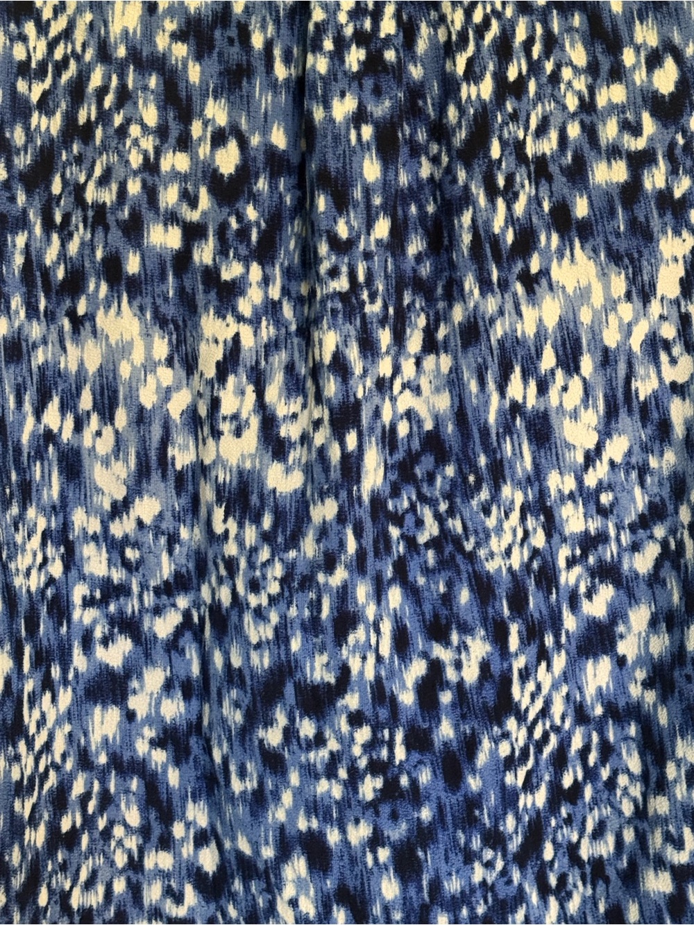 Michael Kors Blue White Abstract Asymmetrical Blouse Top 1X EUC